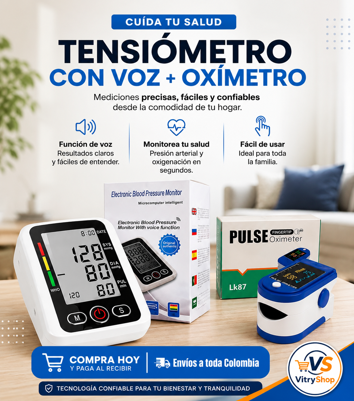 COMBO TENSIOMETRO + OXIMETRO